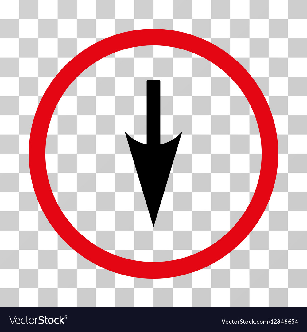 Sharp down arrow rounded icon