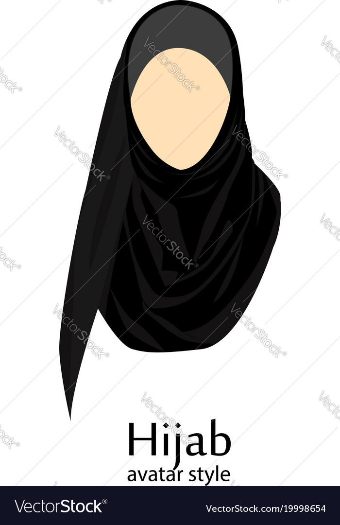 Avatar Girl Hijab Icon Solid Style Stock Vector by ©iconfinder