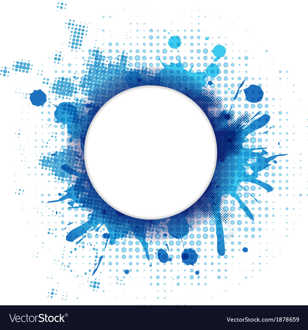 Abstract blue background with blob and bubble Vector Image