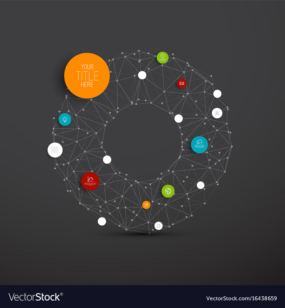 Abstrakte Kreise Infografik Netzwerkvorlage