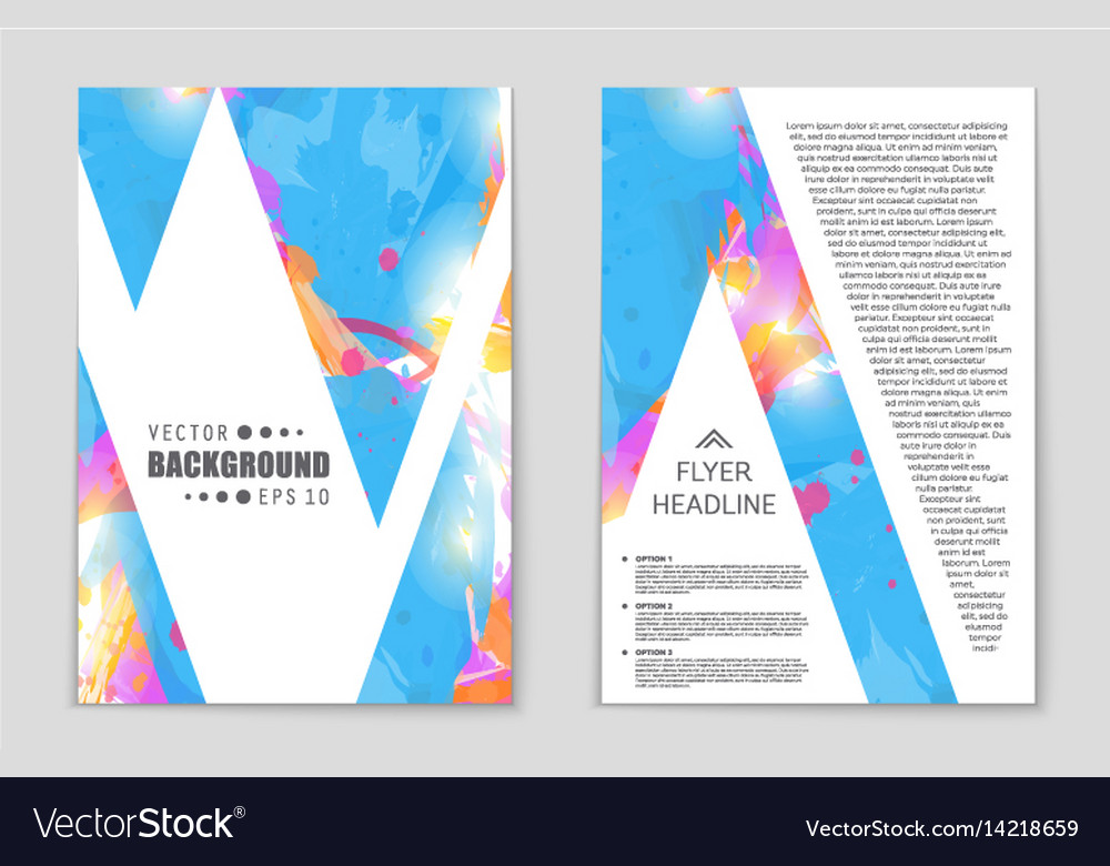 Abstract layout background set for art