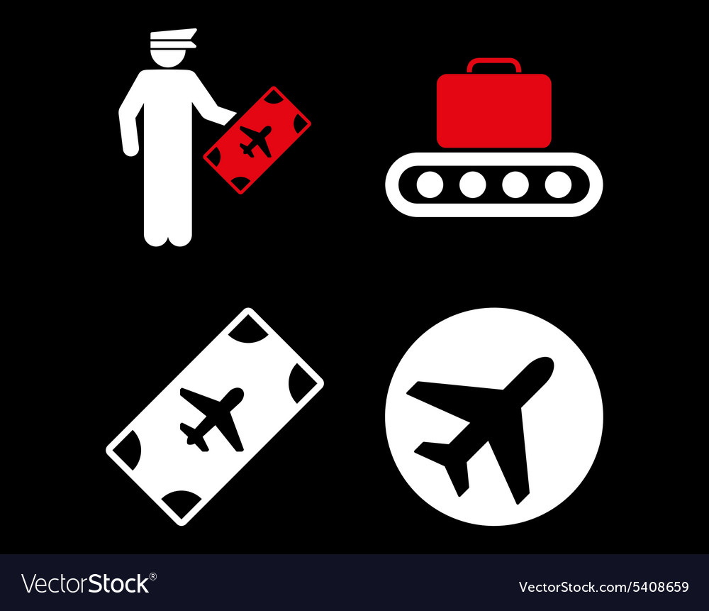 Aviation icon set Royalty Free Vector Image - VectorStock