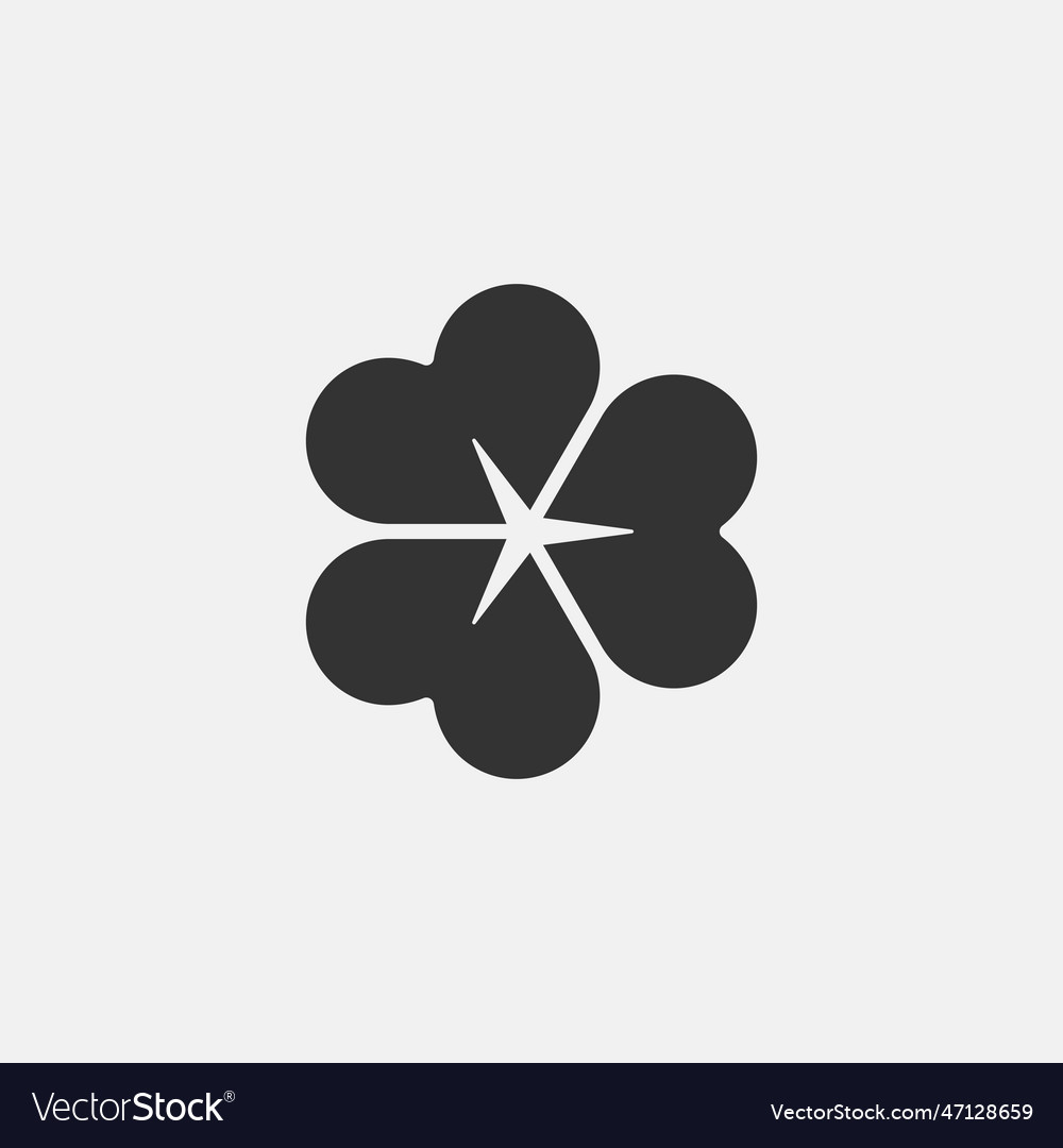 Clover shamrock or luck simple shape icon