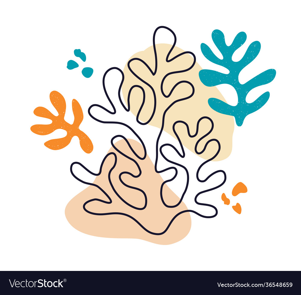 Contemporary composition with aesthetic hand Vector Image