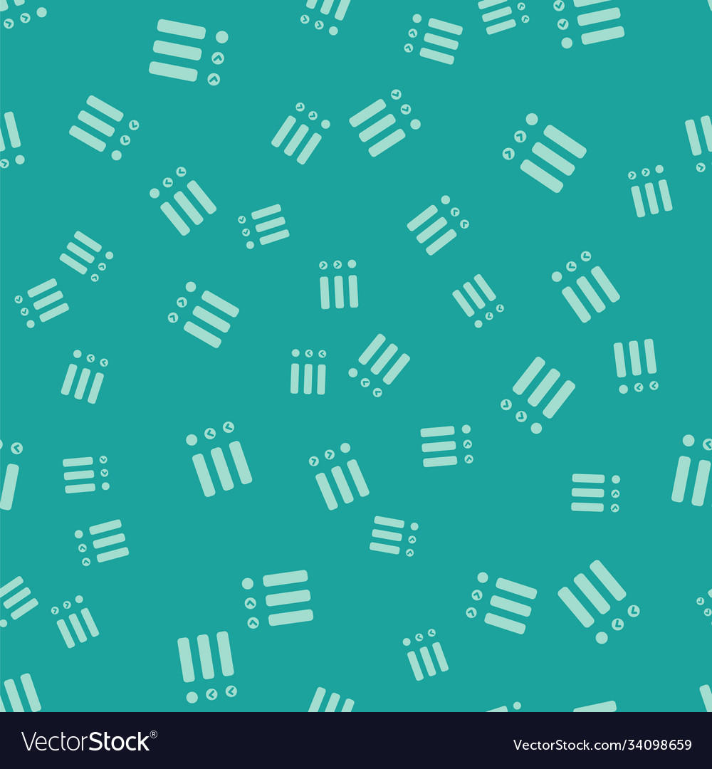 Green task list icon isolated seamless pattern vector image Green task list icon isolated seamless pattern