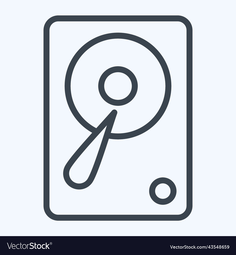 Icon hardisk suitable for computer components vector image Icon hardisk suitable for computer components
