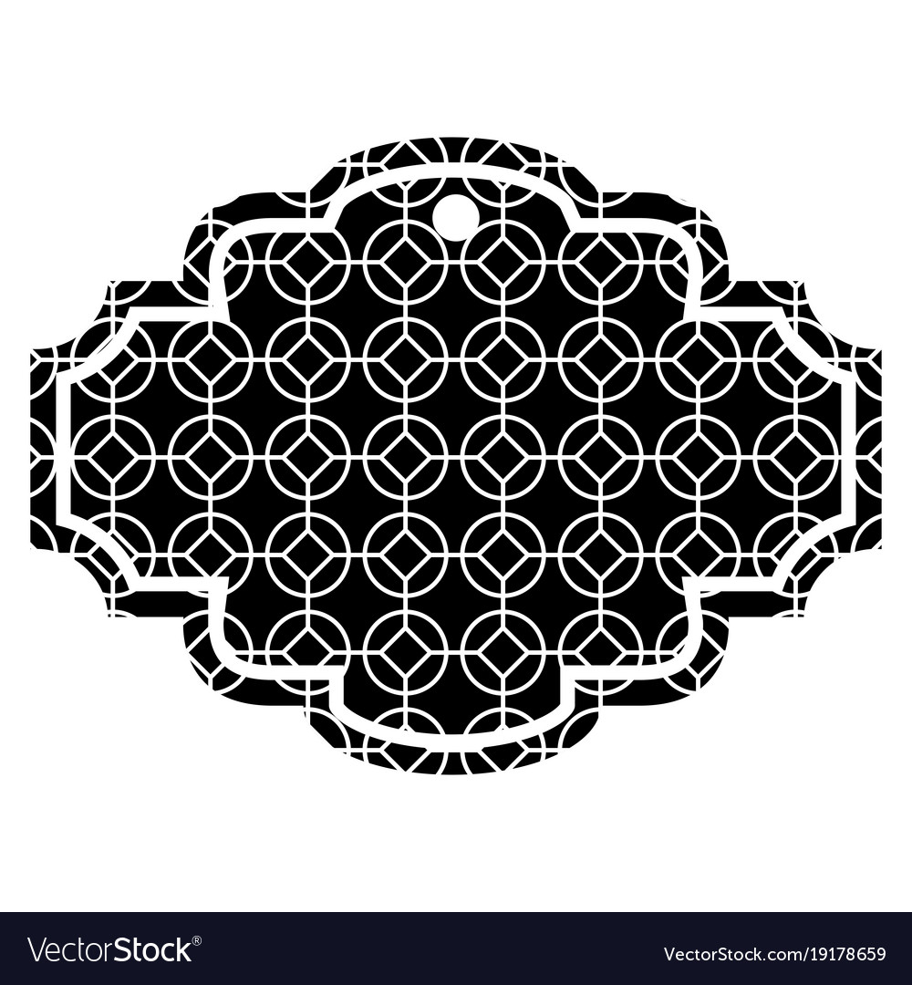 Label rounded and rhombus style pattern