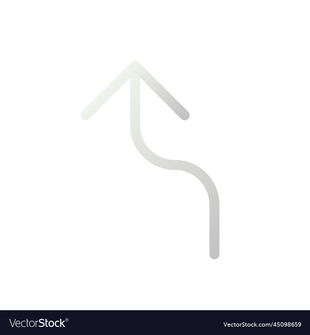 Left reverse turn arrow flat gradient two-color vector image Left reverse turn arrow flat gradient two-color