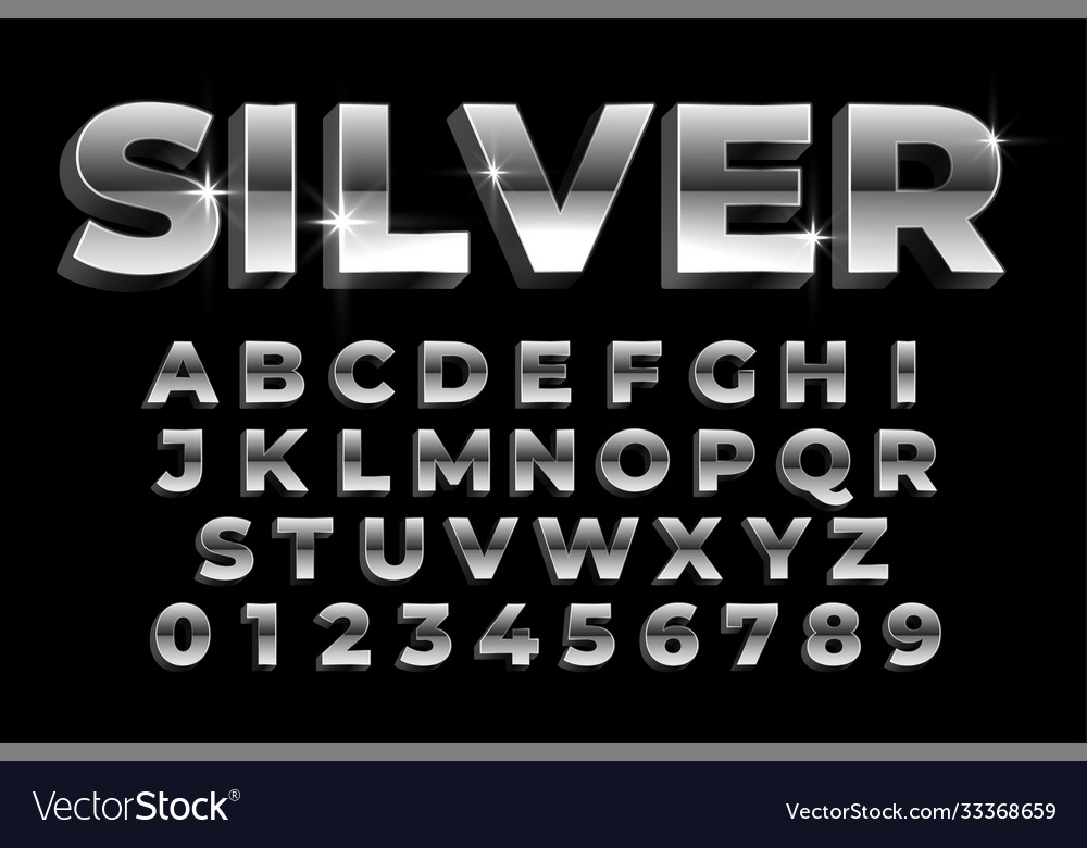 Luxury Silver Metallic Text Effect