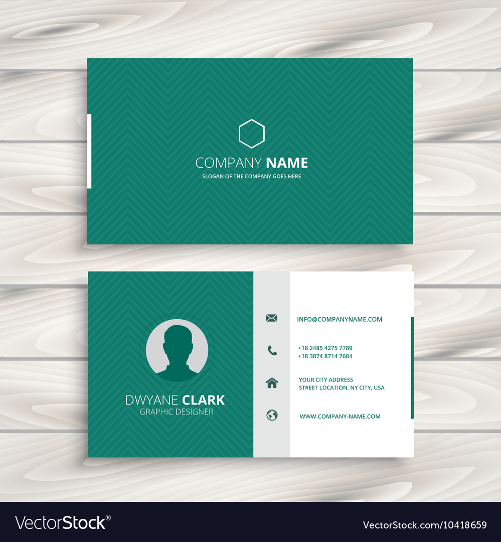 Minimal business card template Royalty Free Vector Image