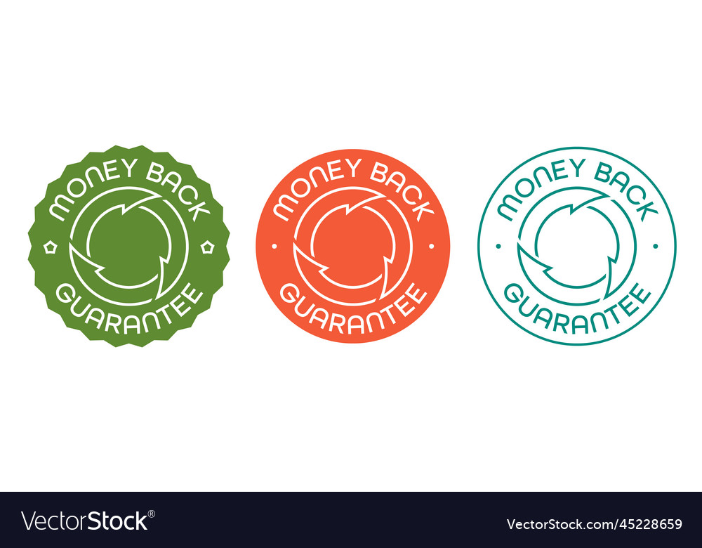 Money back guarantee stylish modern sign vector image Money back guarantee stylish modern sign