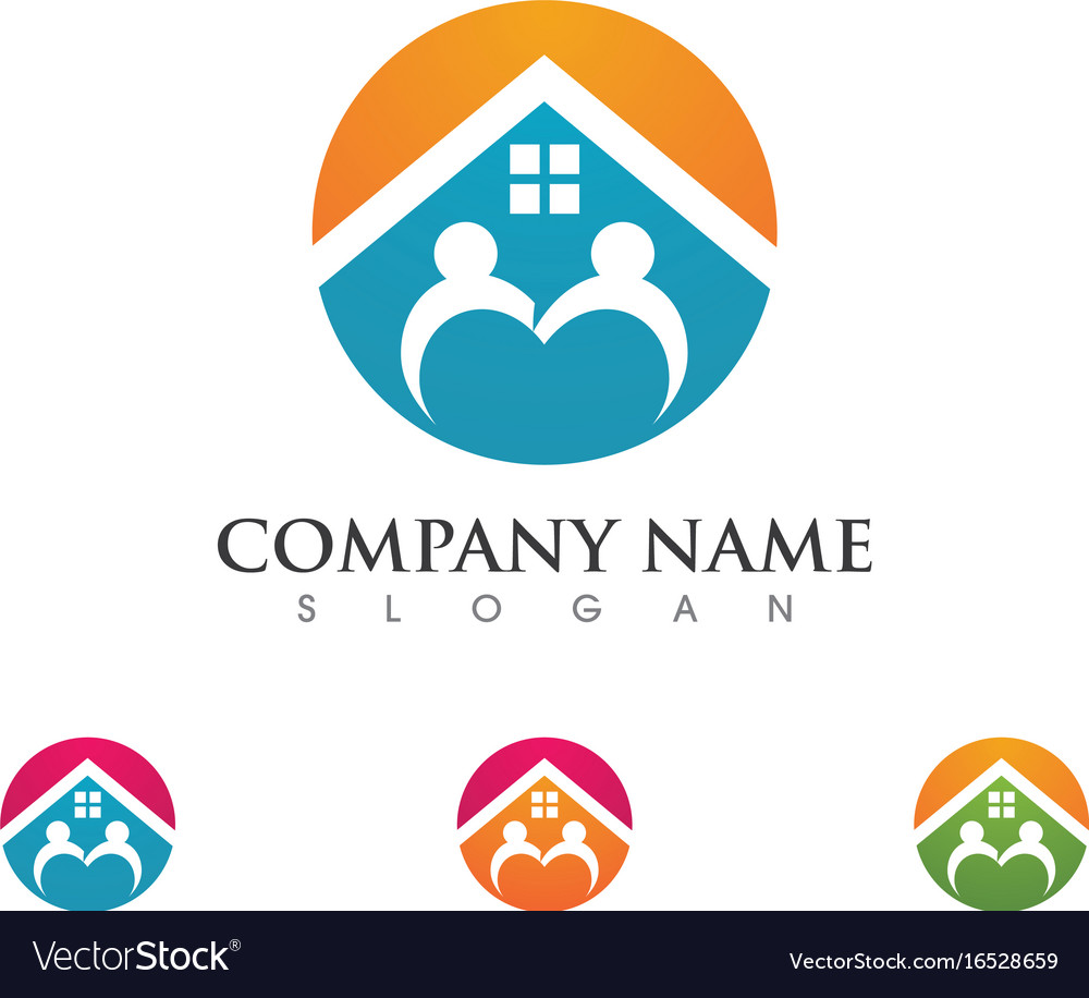 Real estate property and construction logo design Vector Image