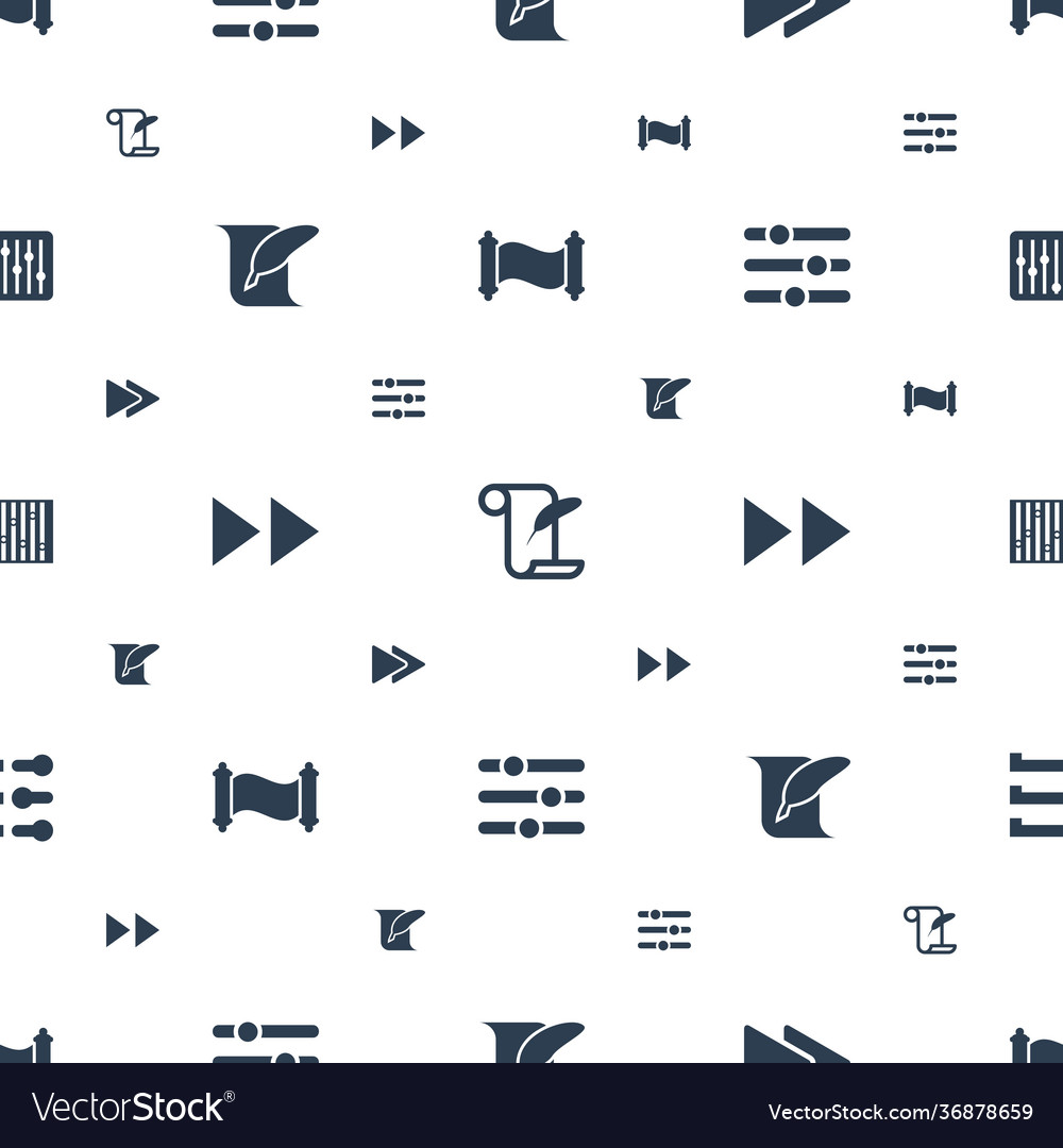Scroll icons pattern seamless white background