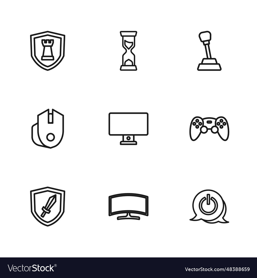 Zeilen-Computer-Monitor-Spielsteuerung vector image Zeilen-Computer-Monitor-Spielsteuerung