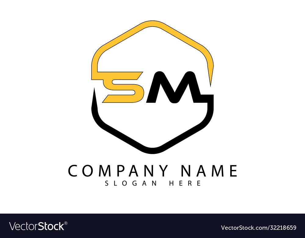 Sm logo Royalty Free Vector Image - VectorStock