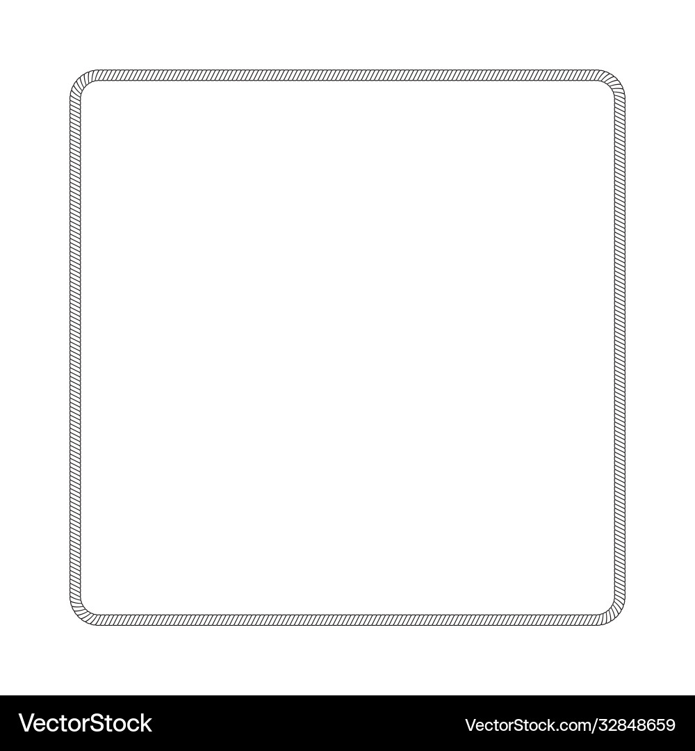 Square frame or border made rope cord or cable Vector Image