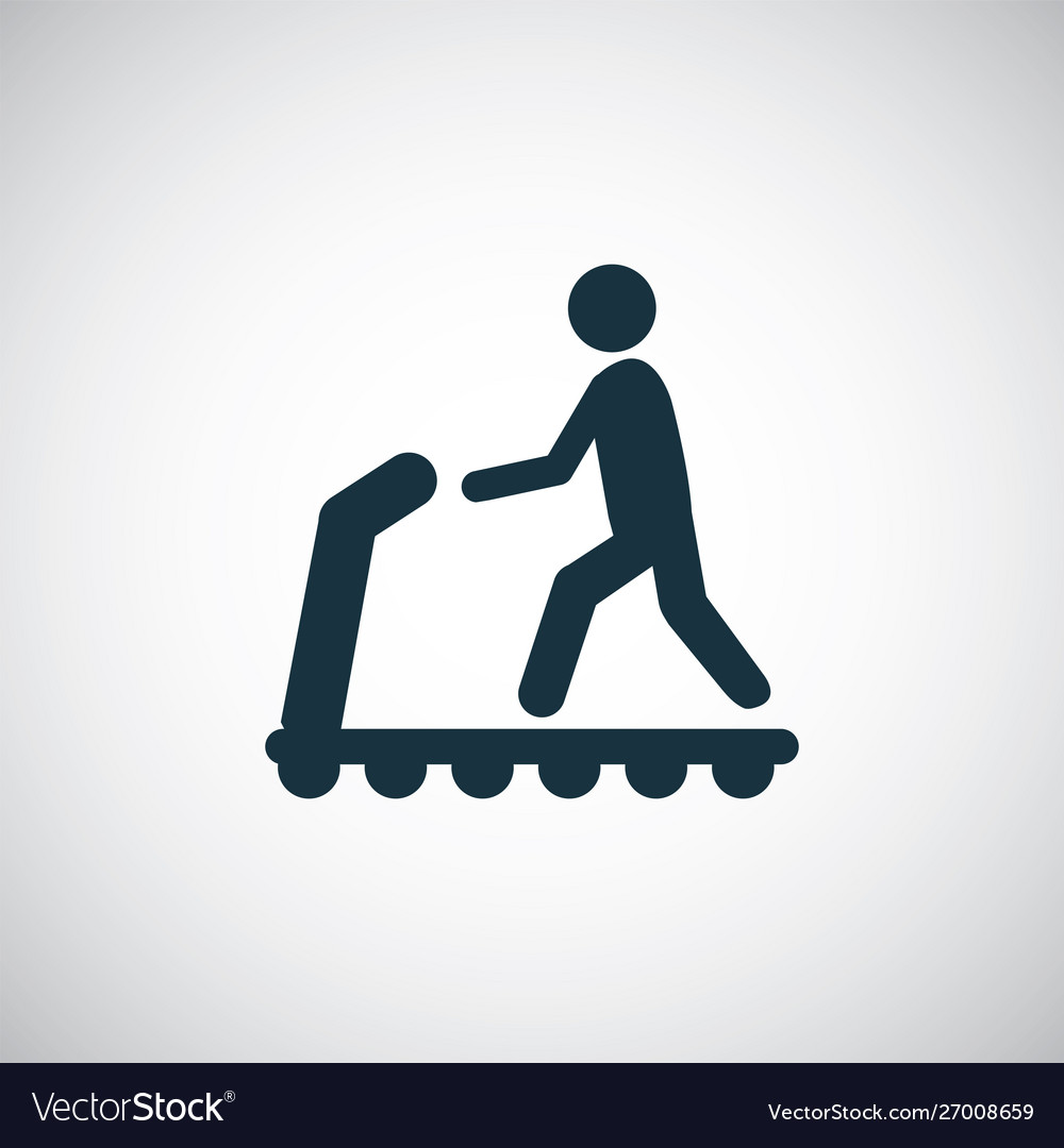 Treadmill icon simple flat element concept design