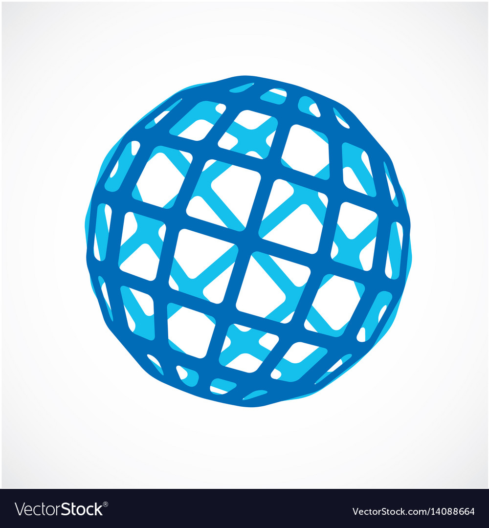 3d digital spherical object made using square