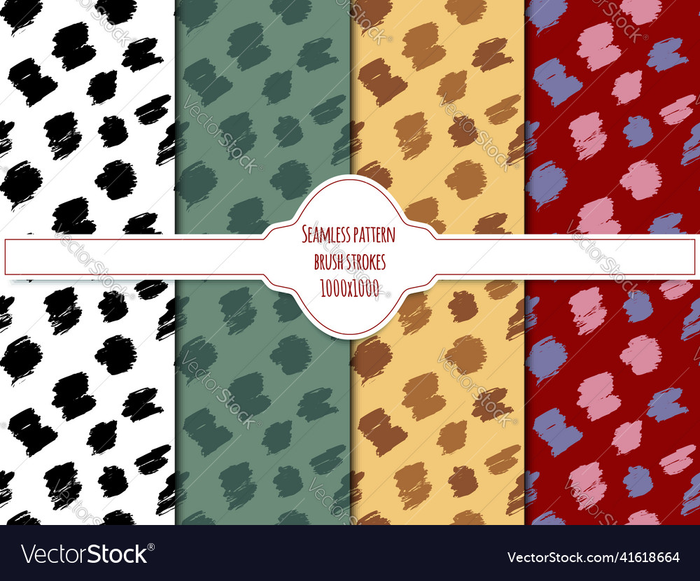 A set of seamless patterns with brushstrokes Vector Image A set of seamless patterns with brushstrokes