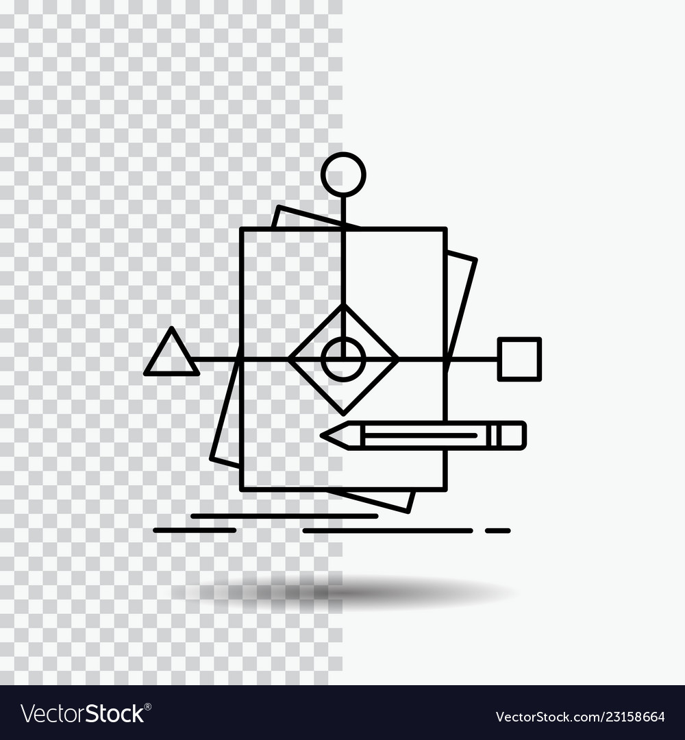 Algorithm business foretelling pattern plan line vector image Algorithm business foretelling pattern plan line