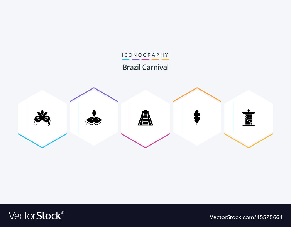 Brazil carnival 25 glyph icon pack including