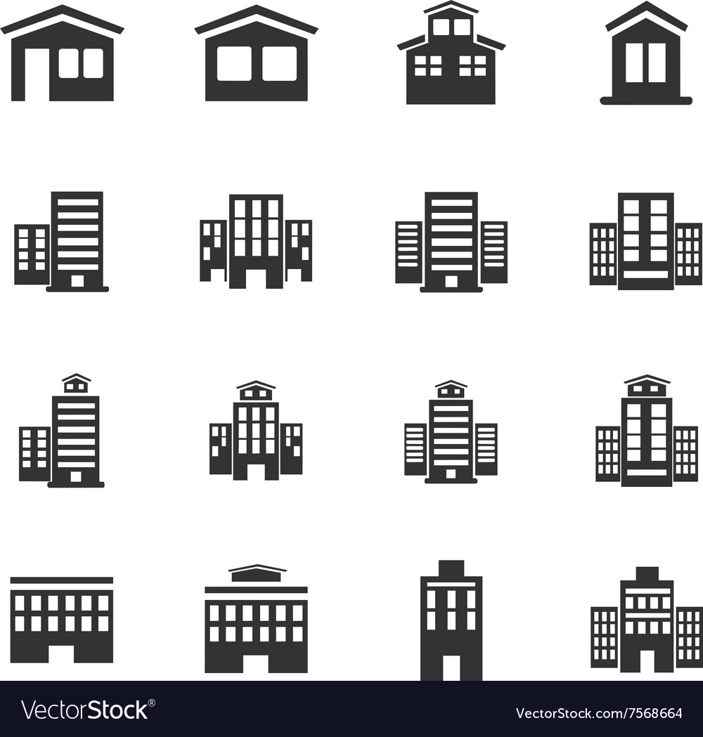 Building Icon Set - Urban Architecture