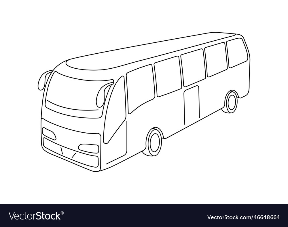 Bus icon of transportation Royalty Free Vector Image