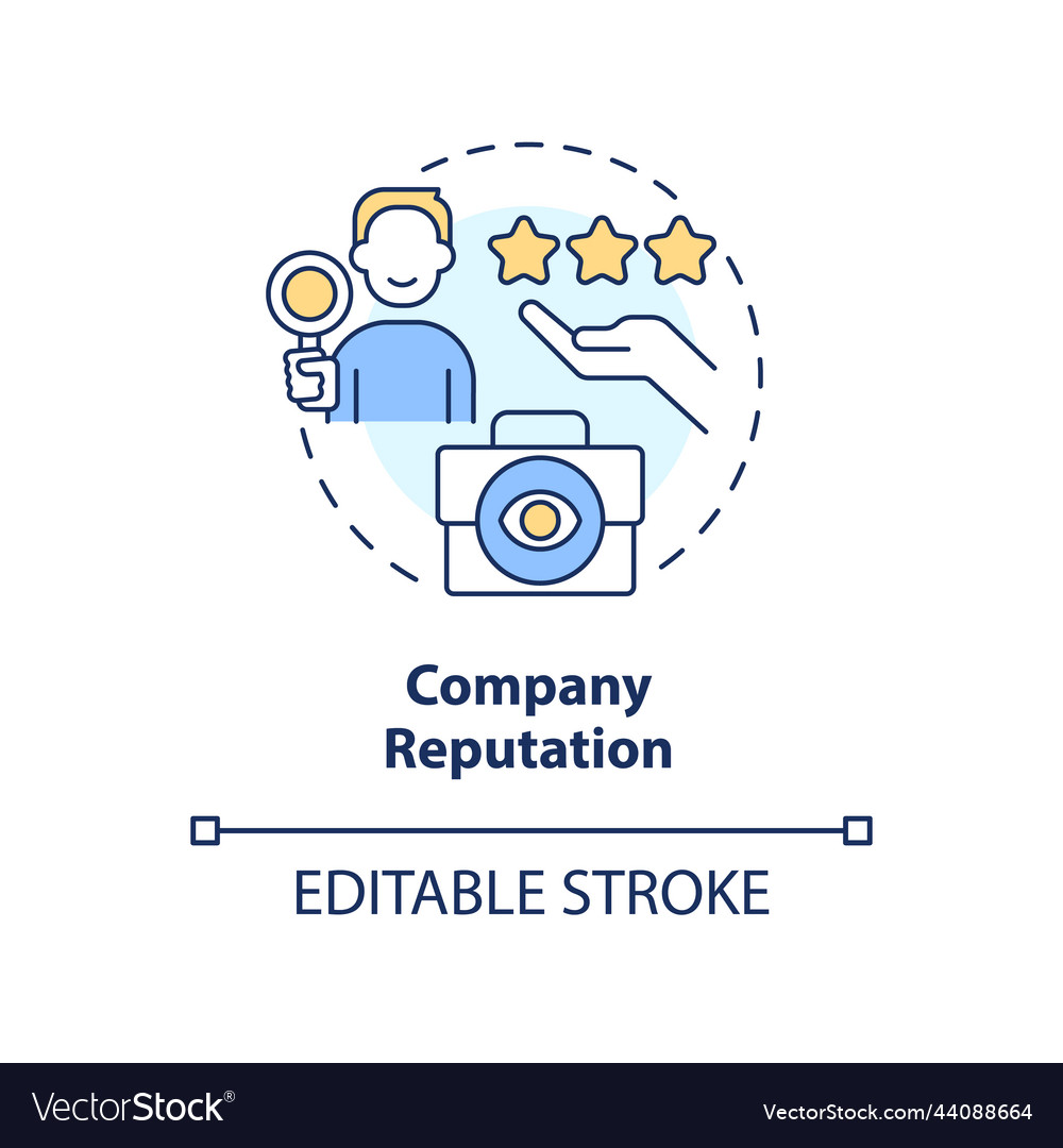 Company reputation concept icon Royalty Free Vector Image