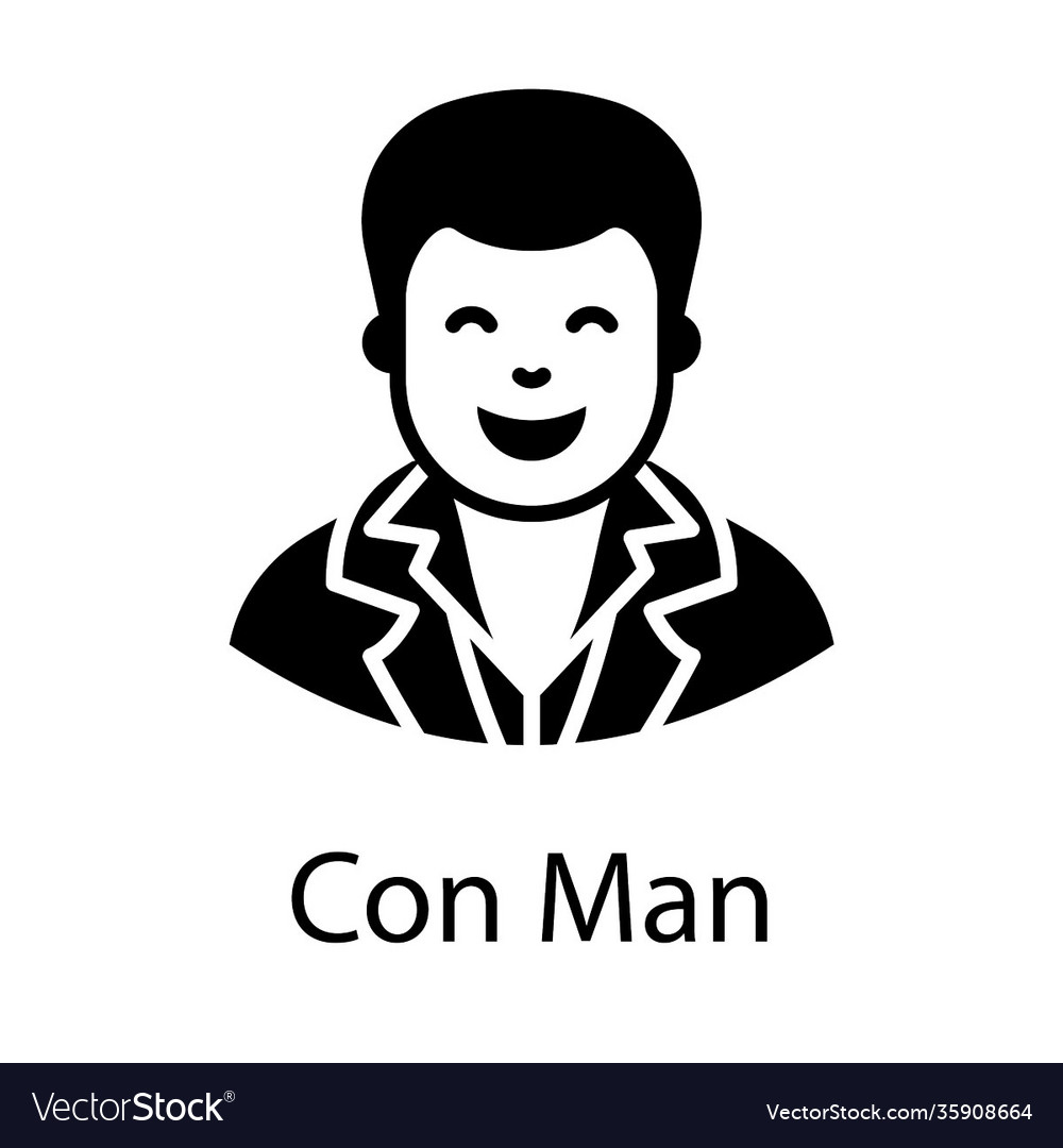 Con man Royalty Free Vector Image - VectorStock