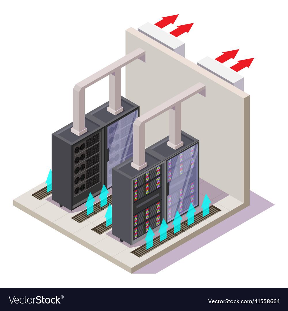 Data center air conditioning equipment Royalty Free Vector