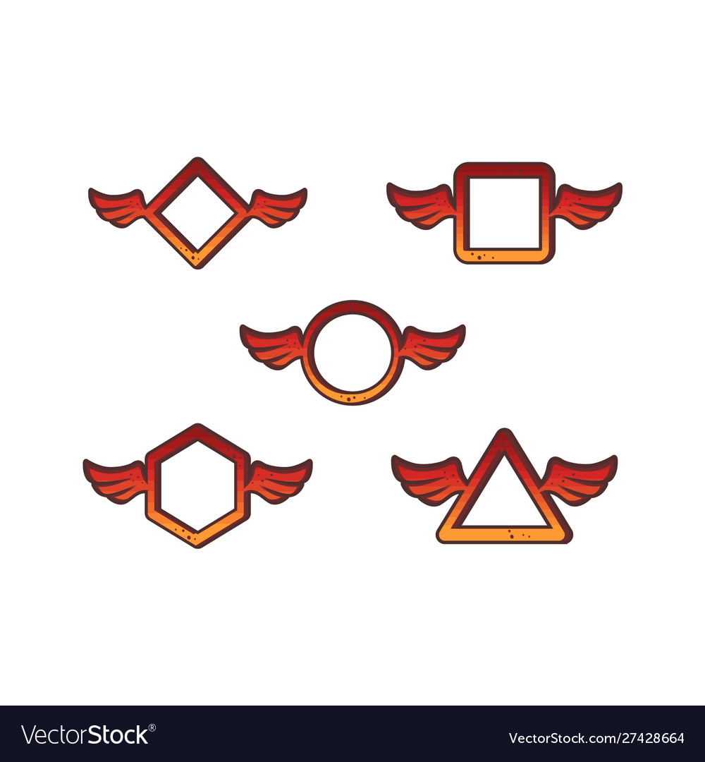 Frame template with red wing set