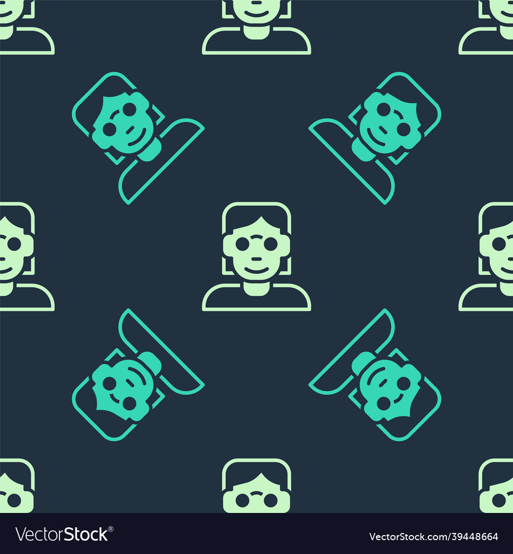 Green and beige hacker or coder icon isolated vector image Green and beige hacker or coder icon isolated