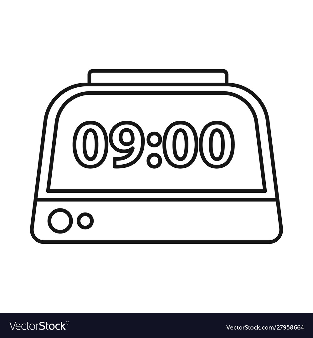 Isolated object clock and timer sign graphic