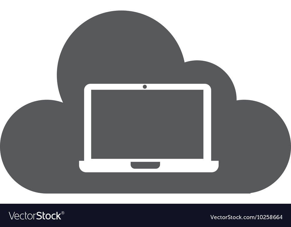 Laptop computer portable icon Royalty Free Vector Image