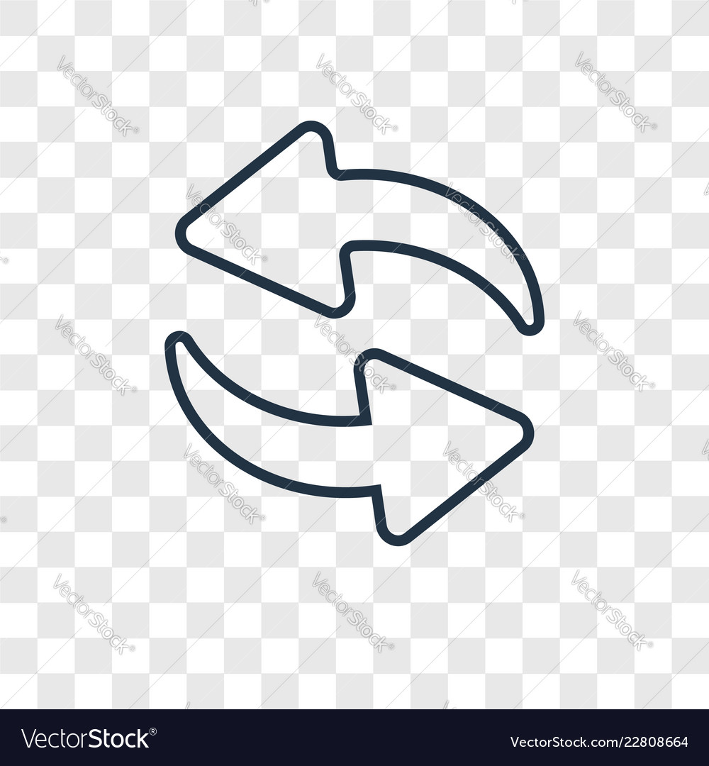 Left right concept linear icon isolated