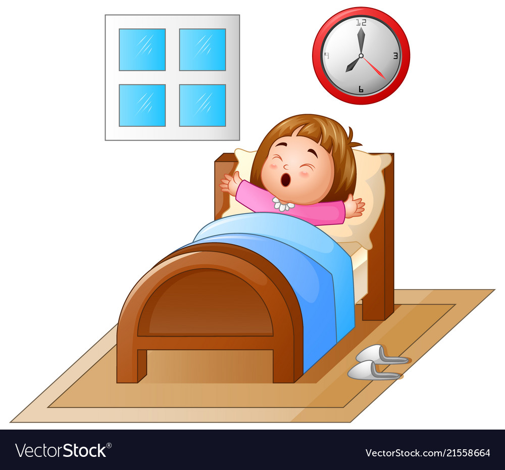 Girl Waking Up Cartoon