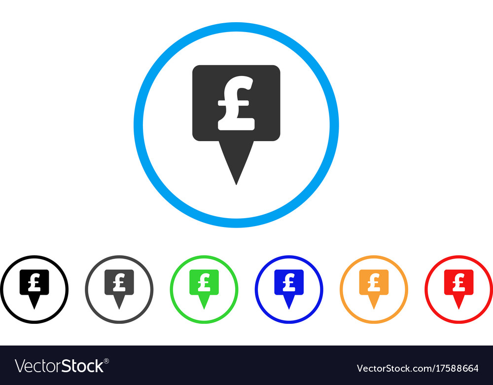 Pound map pointer rounded icon