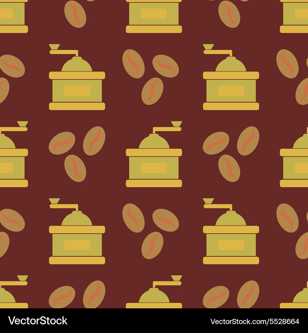 Seamless background with coffee Royalty Free Vector Image