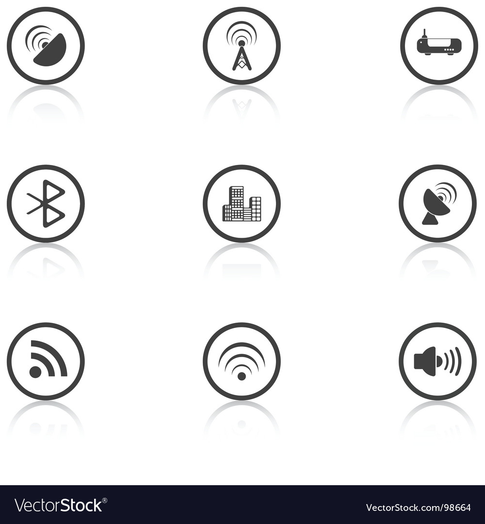 Wireless Network Icons Set