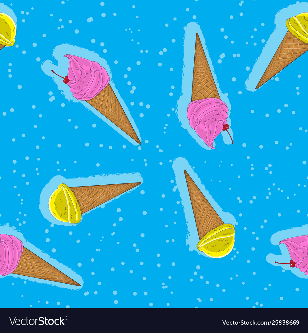 Abstract seamless pattern vanilla ice cream Vector Image Abstract seamless pattern vanilla ice cream