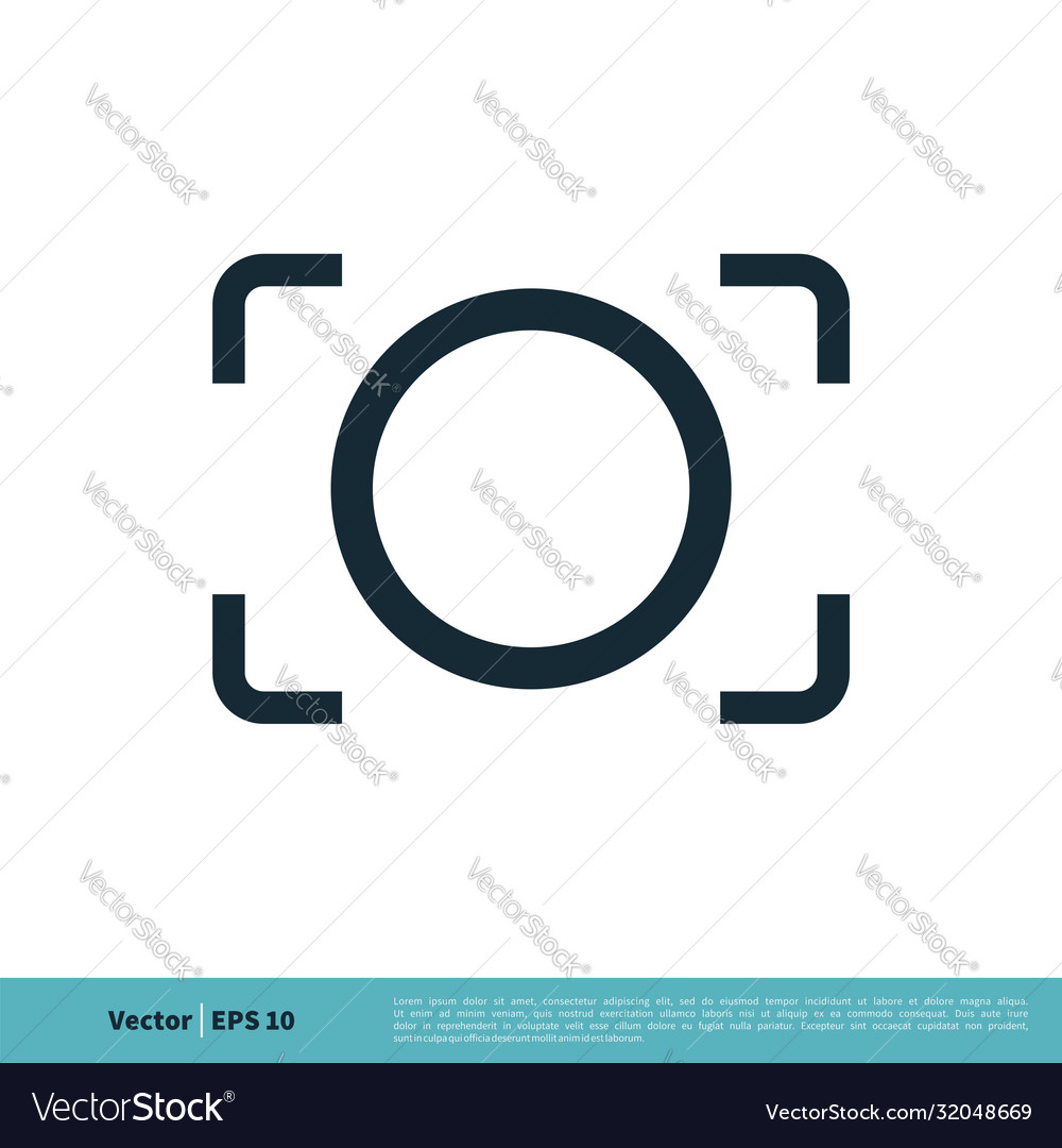 Camera focus icon logo template design eps 10