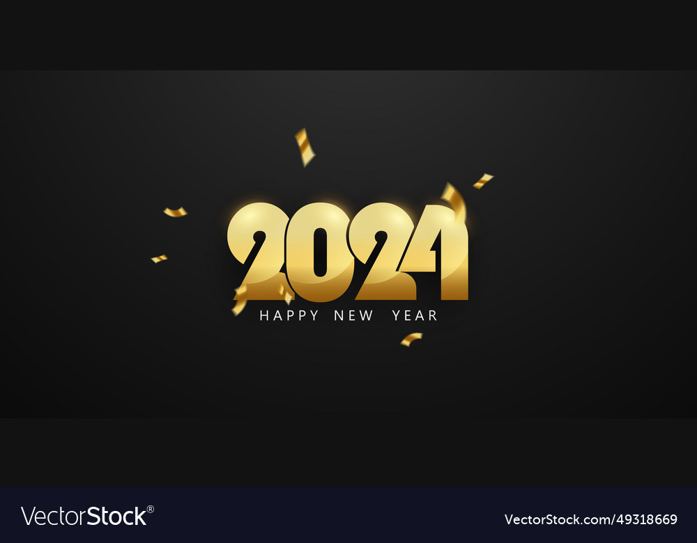 Happy new year 2024 beautiful font design