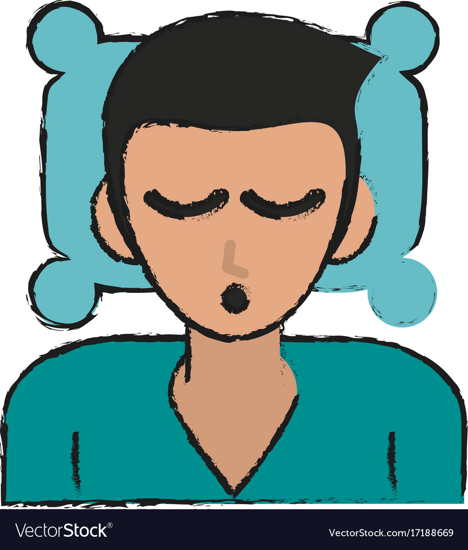 Man cartoon sleeping