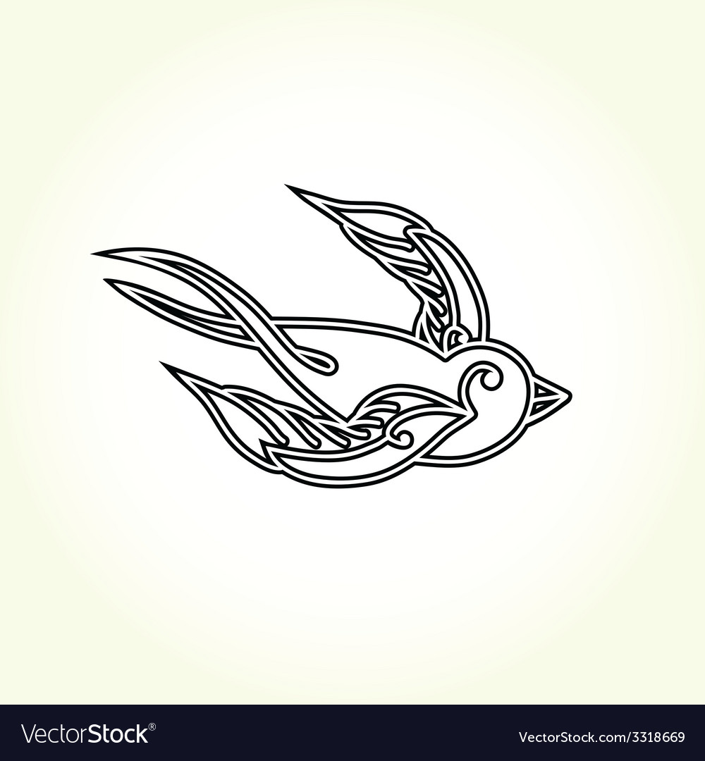 Set Of Retro Style Tattoo With Swallow Bird. Design Elements For Logo,  Label, Emblem, Sign, Badge. Vector Illustration Royalty Free SVG, Cliparts,  Vectors, and Stock Illustration. Image 88311394.