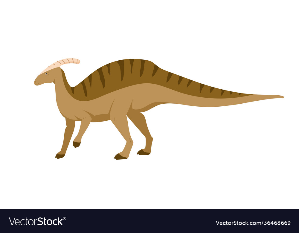 Parasaurolophus dino extinct dinosaur with Vector Image