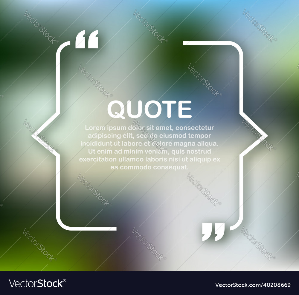 Quote frames blank template with print Vector Image Quote frames blank template with print
