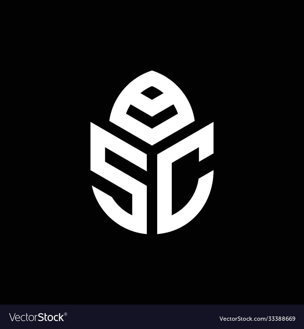 Sc monogram logo with a cypress shape luxury style