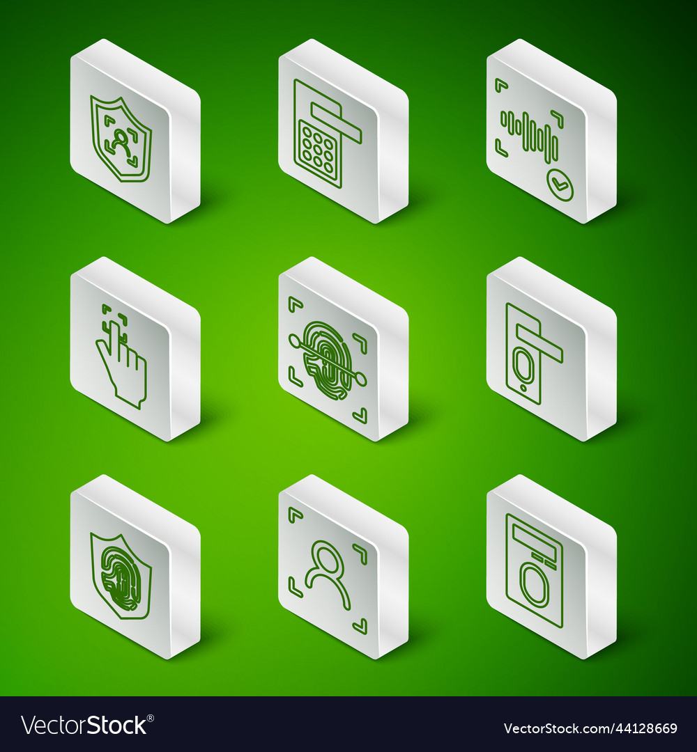 Set line fingerprint with lock face recognition