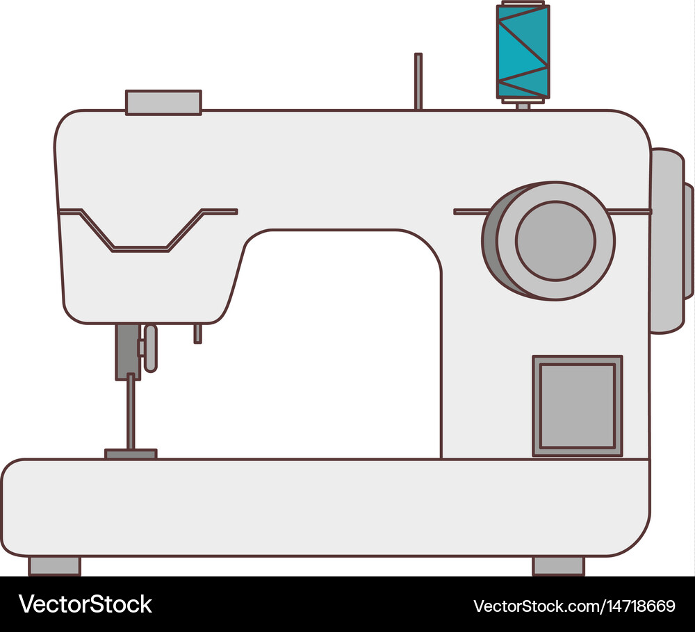 Sewing machine isolated icon Royalty Free Vector Image