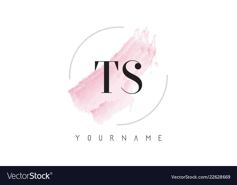 Ts t s Aquarell Buchstaben Logo Design